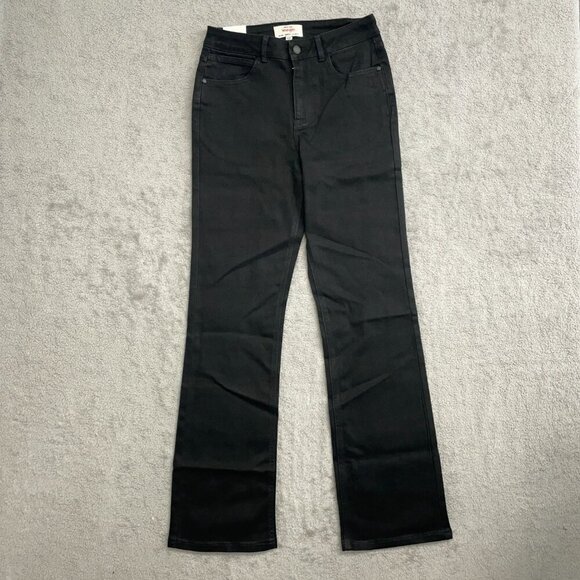 NEW Wrangler Women's Size 4 High-Rise Black Bootcut Jeans Stretch Denim - Picture 2 of 11